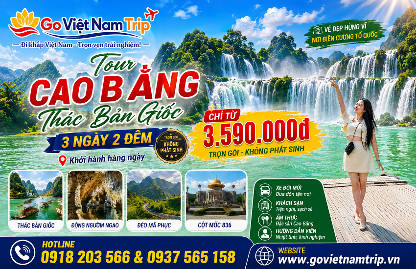 Tour Cao Bằng 3 ngày 2 đêm từ Hà Nội