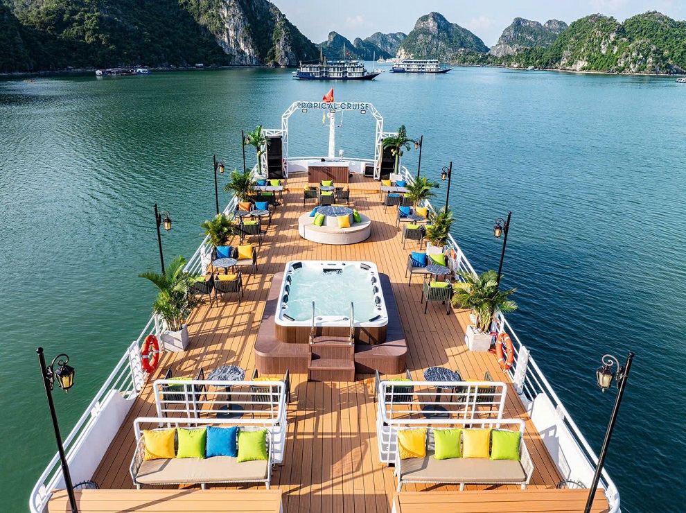 Du Thuyền Tropical Cruise 5 Sao | Tour Vịnh Lan Hạ 1 Ngày Cao Cấp