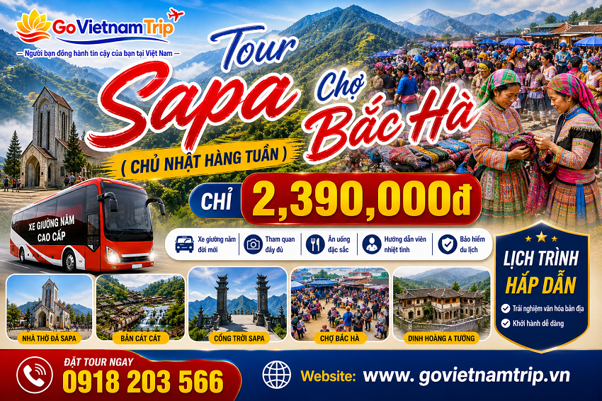 Tour Du Lịch Sapa Chợ Bắc Hà 2 Ngày 1 Đêm