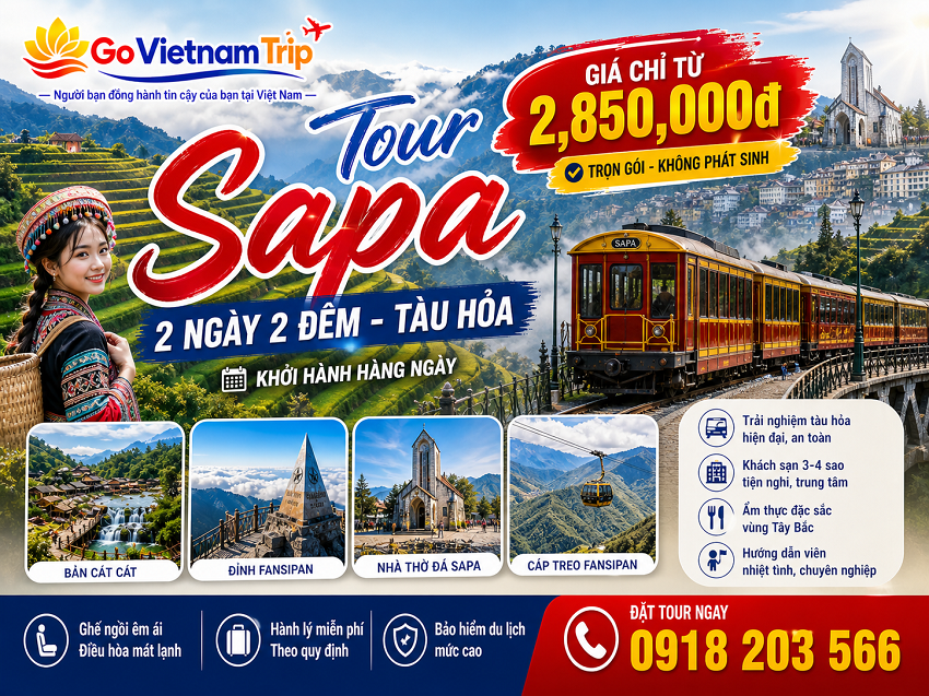 Tour Du Lịch Sapa 2 Ngày 3 Đêm – Tàu Hỏa