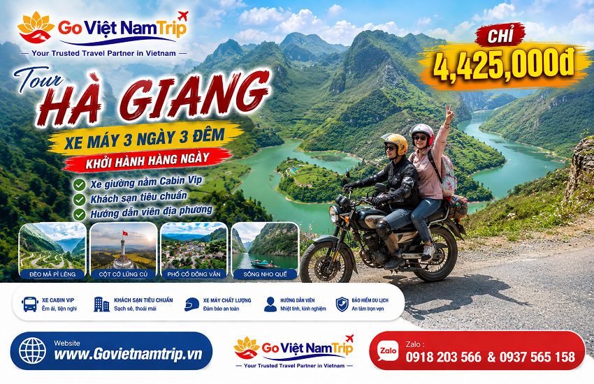 Tour Xe Máy Hà Giang 3 Ngày 3 Đêm | Easy Rider – Mã Pì Lèng – Du Già